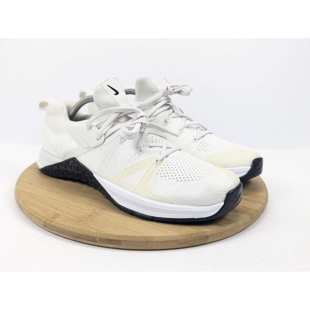 Nike Metcon 3 Mens 12 Flyknit White Training Shoes Sneakers Crossfit Gym Workout
